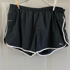 Nike Black Athletic Shorts with White Accents